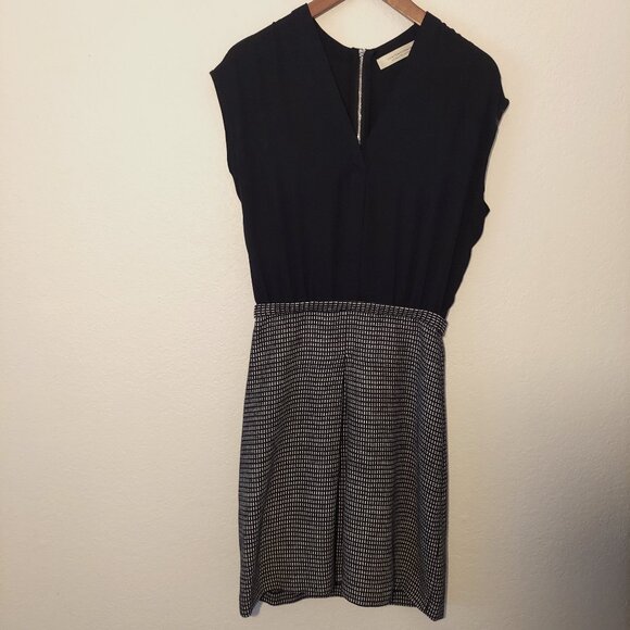 Contemporaine Simons 2 in 1 Dress Black/White Hounds tooth Dress Size 2 - Picture 1 of 8